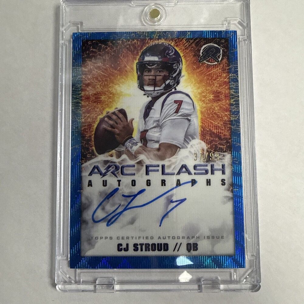2024 Topps Resurgence Arc Flash Autographs C.J. Stroud #AFA-CS Blue Surge 37/99